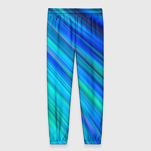 Женские брюки Неоновые синие лучи / 3D-принт – фото 2