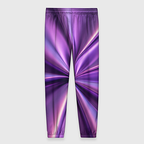 Женские брюки Металлический фиолетовый атлас ткань / 3D-принт – фото 2