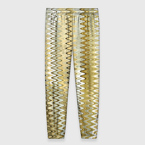 Женские брюки Золотистый волнистый / 3D-принт – фото 2