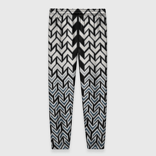 Женские брюки Белые стрелки на чёрном фоне киберпанк / 3D-принт – фото 2