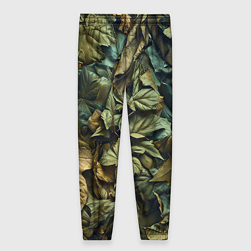 Женские брюки Реалистичный камуфляж из листьев / 3D-принт – фото 2