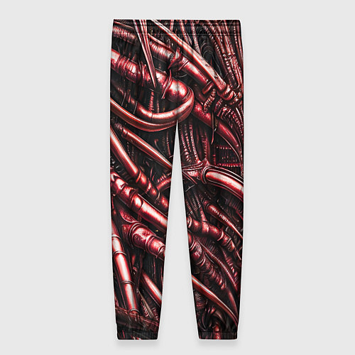 Женские брюки Красные трубки чужих / 3D-принт – фото 2