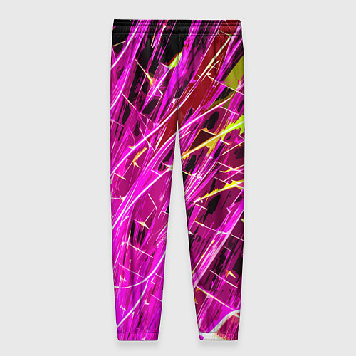 Женские брюки Розовые энергетические линии / 3D-принт – фото 2