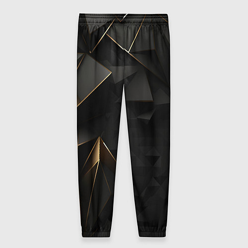Женские брюки Black gold luxury / 3D-принт – фото 2