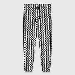 Брюки женские Волнистые полосы серый, цвет: 3D-принт