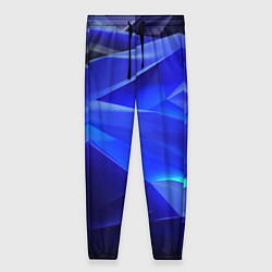 Брюки женские Black and blue abstract background sport style, цвет: 3D-принт
