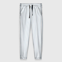 Женские брюки Белый в голубую тонкую полоску