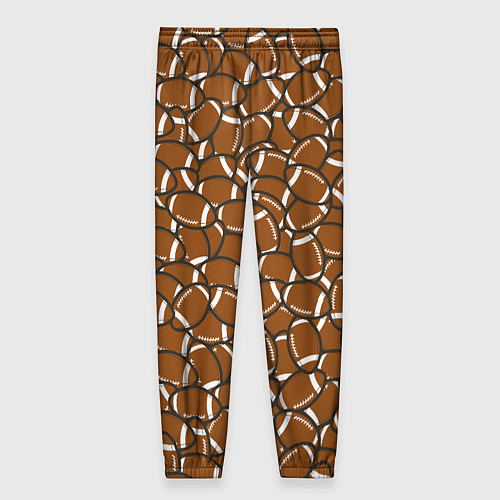Женские брюки Мячи регби и американского футбола / 3D-принт – фото 2