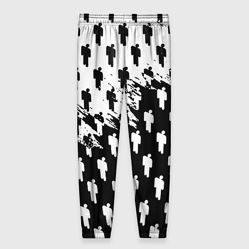 Женские брюки Billie Eilish pattern black / 3D-принт – фото 2