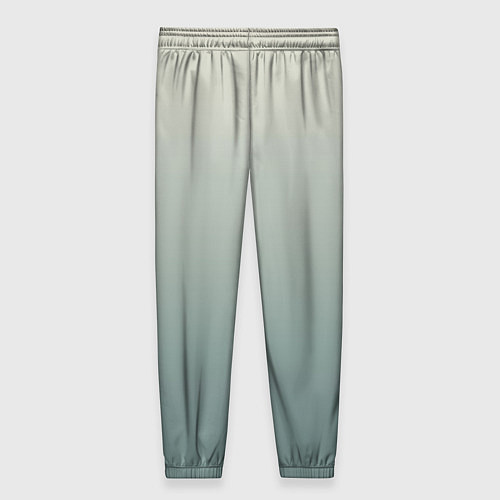 Женские брюки Серо-зелёный приглушённый градиент / 3D-принт – фото 2