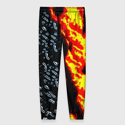 Женские брюки Текстура огня и воды / 3D-принт – фото 2