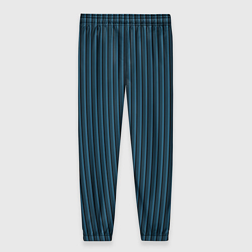 Женские брюки Тёмно-бирюзовый в полоску / 3D-принт – фото 2