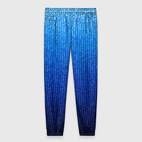 Женские брюки Сине-голубой в вертикальную полоску / 3D-принт – фото 2