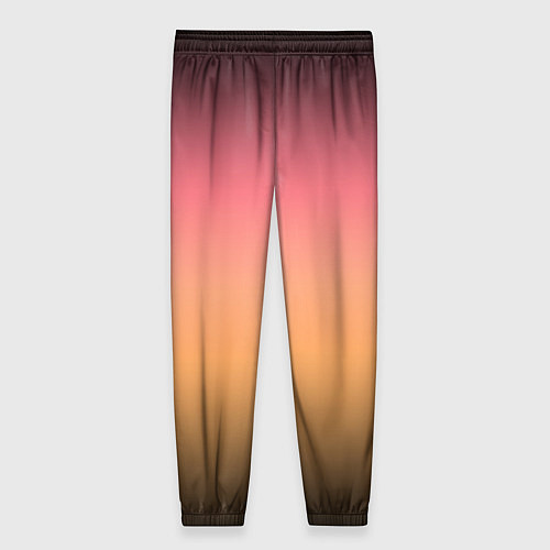 Женские брюки Градиент затемнённый розово-жёлтый / 3D-принт – фото 2
