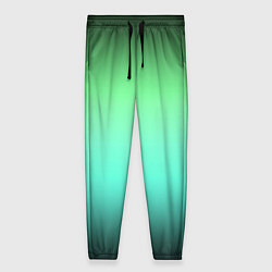 Женские брюки Градиент изумрудно-чёрный