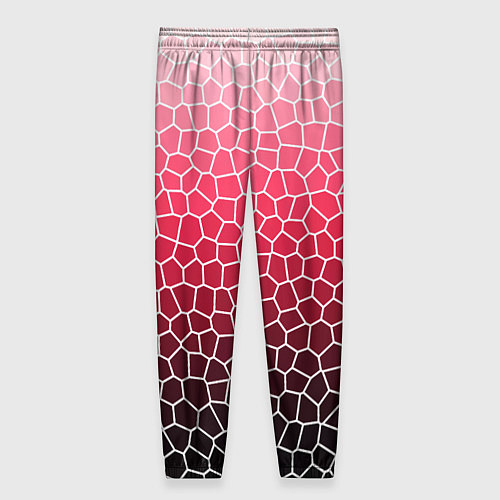 Женские брюки Крупная мозаика розовый градиент / 3D-принт – фото 2