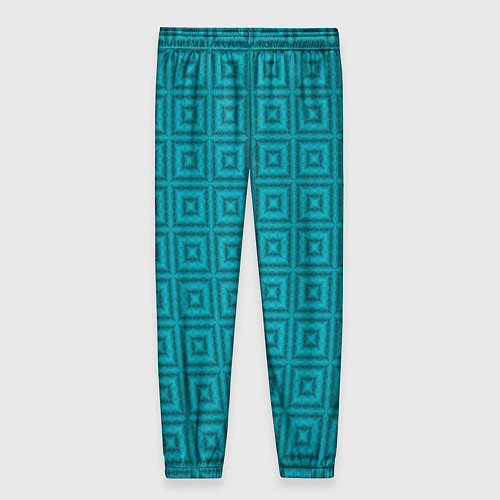Женские брюки Геометрический синий узор / 3D-принт – фото 2