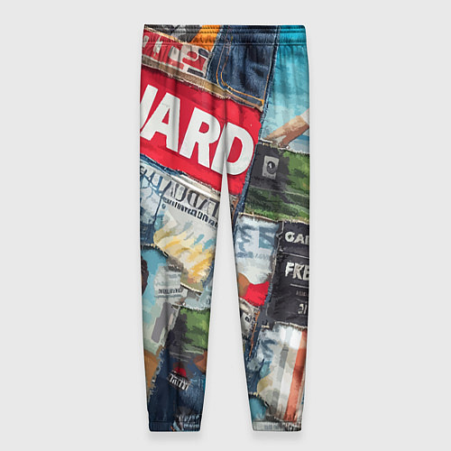 Женские брюки Vanguard collage - ai art patchwork / 3D-принт – фото 2