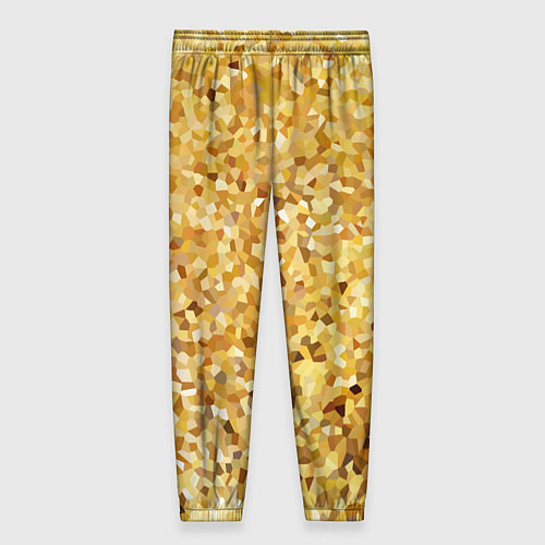 Женские брюки Золотая мелкая мозаика / 3D-принт – фото 2