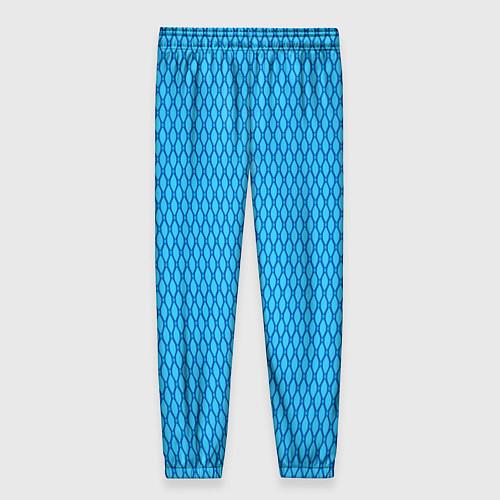 Женские брюки Паттерн яркий сине-голубой / 3D-принт – фото 2