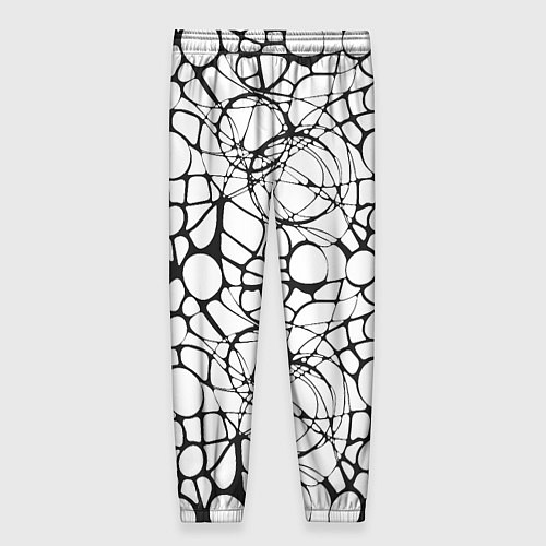 Женские брюки Абстрактный нейрографический узор / 3D-принт – фото 2