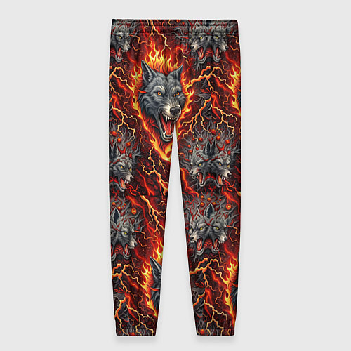 Женские брюки Волки эпичный паттерн / 3D-принт – фото 2