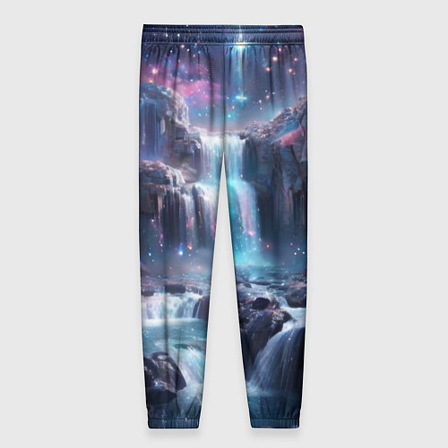 Женские брюки Волшебный ночной водопад / 3D-принт – фото 2