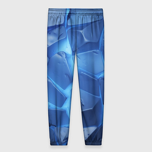 Женские брюки Синие ледяные плиты с разломом / 3D-принт – фото 2