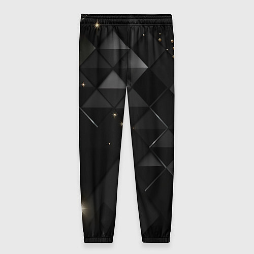 Женские брюки Золотой герб России на черно-золотой текстуре / 3D-принт – фото 2