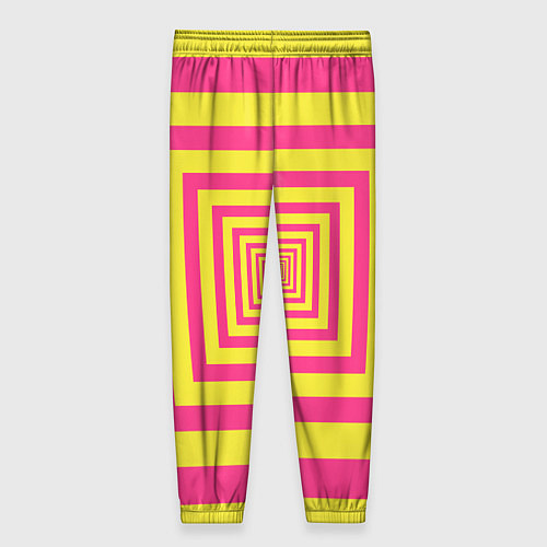 Женские брюки Желтые квадраты трансформация / 3D-принт – фото 2