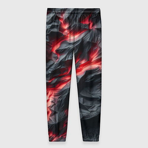 Женские брюки Раскаленная лава на горных камнях / 3D-принт – фото 2