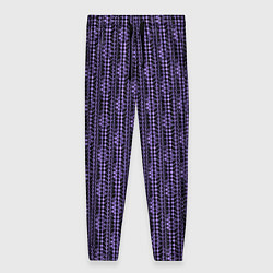 Женские брюки Чёрно-фиолетовый текстурированный узор