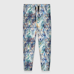 Брюки женские Паттерн из волков, цвет: 3D-принт