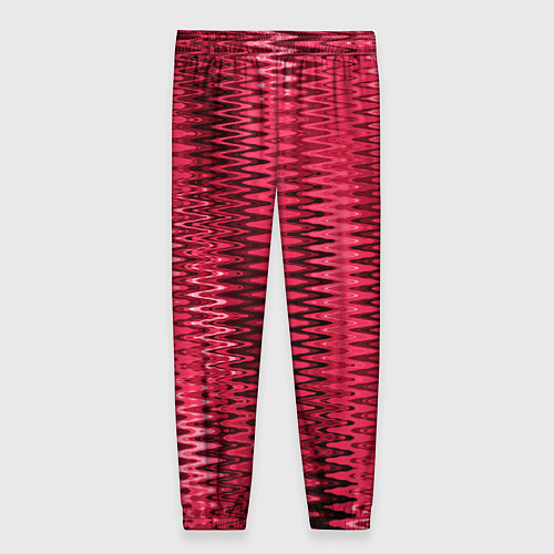 Женские брюки Тёмно-розовый абстрактные полосы / 3D-принт – фото 2