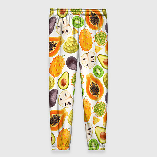Женские брюки Экзотический фруктовый узор / 3D-принт – фото 2