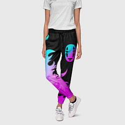 Брюки женские Spirited Away неоновый огонь, цвет: 3D-принт — фото 2