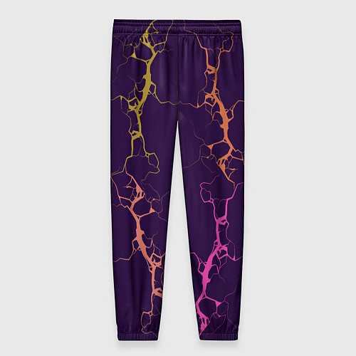 Женские брюки Молнии на пурпурном / 3D-принт – фото 2