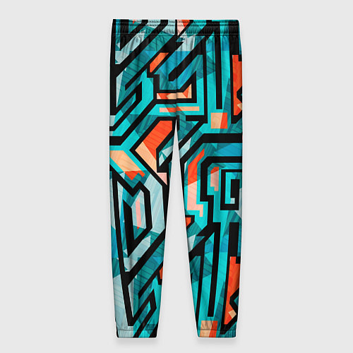 Женские брюки Граффити цвета гранж / 3D-принт – фото 2