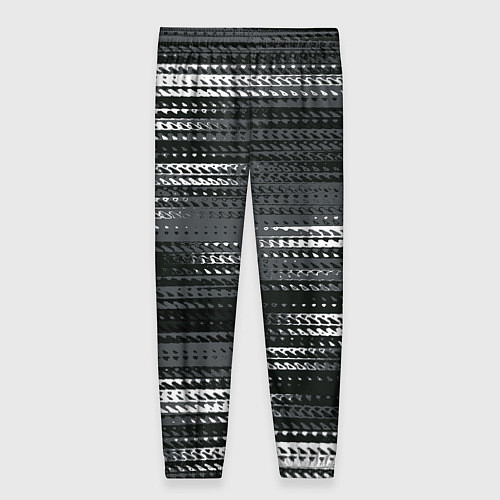 Женские брюки Тёмный серый абстрактные полосы / 3D-принт – фото 2