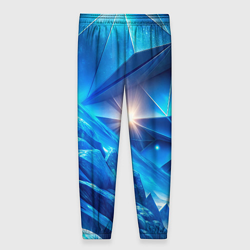 Женские брюки Синяя объемная абстракция со вспышкой / 3D-принт – фото 2