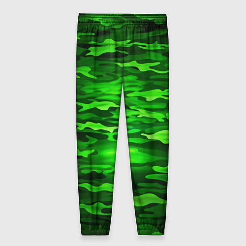 Женские брюки Зелёные водоросли-камуфляж / 3D-принт – фото 2