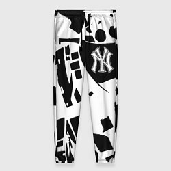 Брюки женские New York yankees - abstraction, цвет: 3D-принт