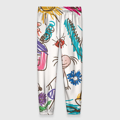 Женские брюки Детский принт / 3D-принт – фото 2
