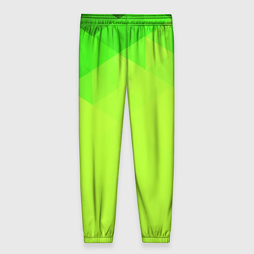Женские брюки Кислотная геометрия лайм / 3D-принт – фото 2