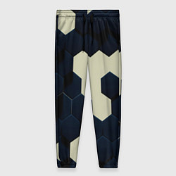 Брюки женские Соты абстракция, цвет: 3D-принт