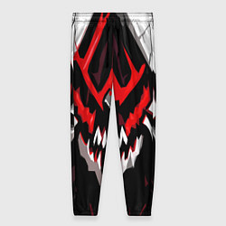 Женские брюки Абстрактное красное лицо монстра