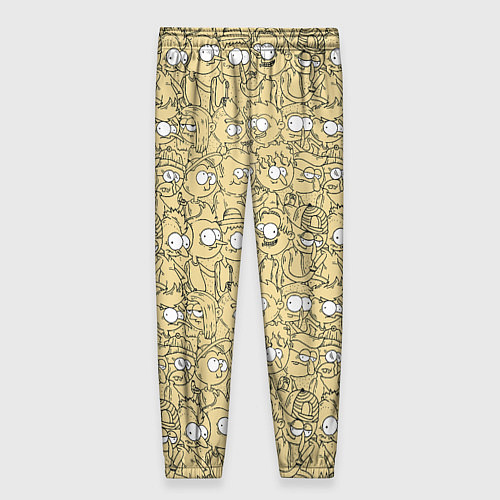 Женские брюки Дудл человечки носатые - паттерн / 3D-принт – фото 2