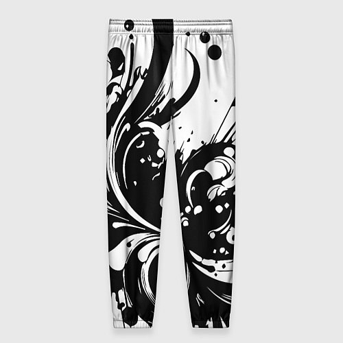 Женские брюки Модная растительная абстракция - нейроарт / 3D-принт – фото 2
