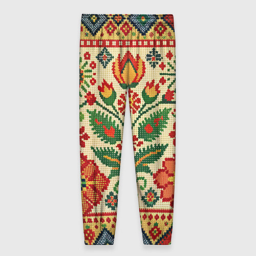 Женские брюки Славянский узор и орнамент / 3D-принт – фото 2