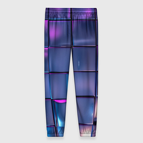 Женские брюки Неоновые кубики / 3D-принт – фото 2